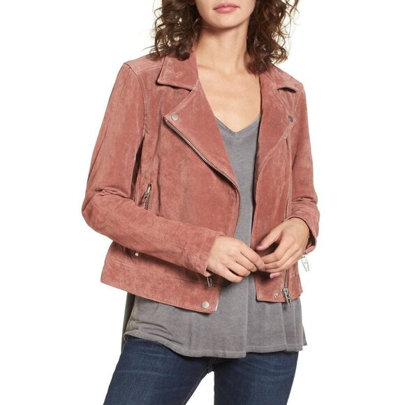 💕BLANKNYC💕 Suede Moto Jacket ~ Coral Cedar - Picture 8 of 16